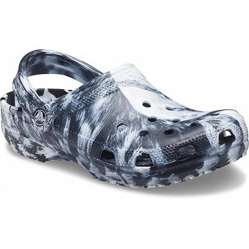 Crocs Klassiska Marbled Clogs Herr Svarta | Sverige 0788ILHS
